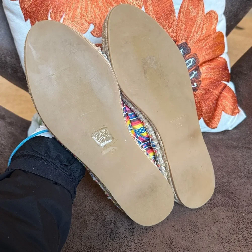 TABITHA SIMMONS ESPADRILLES BOHO BEACH SUMMER FESTIVAL FLATS SPAIM SPAIN VGC 39